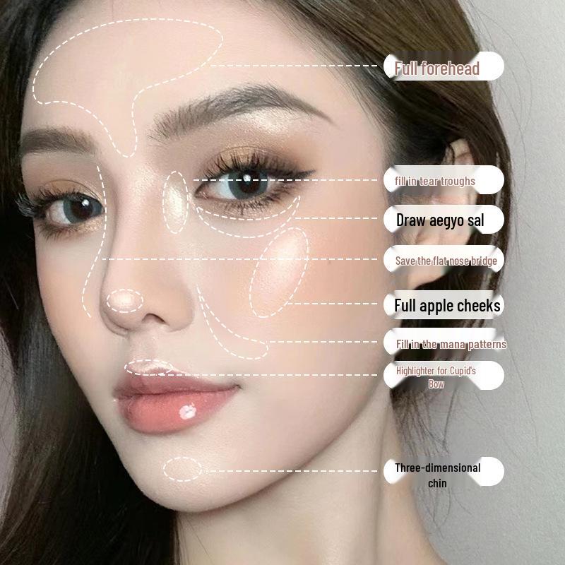 Mingxi Zhi Single Color Shimmer Pearl Glitter Highlight & Contour Palette