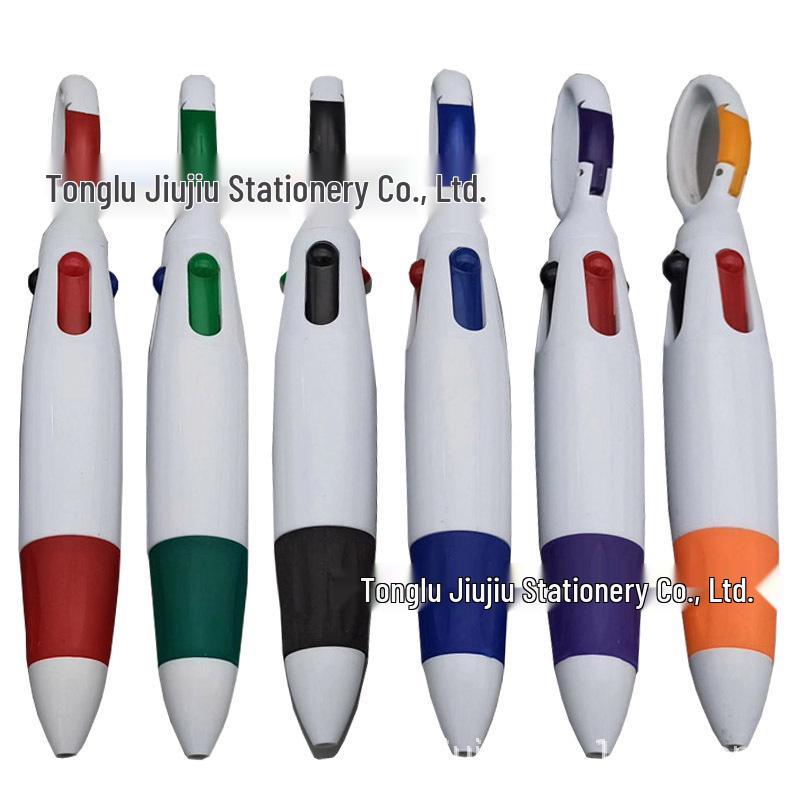 

Многофункциональная трансграничная 4-цветная шариковая ручка с печатью логотипа и шнурком Push-button
