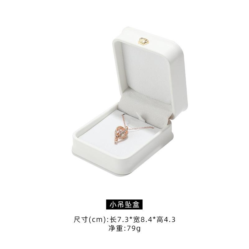 PU leather crown jewelry box, ring pendant, bracelet box, pearl treasure box, jewelry packaging box