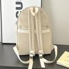 Minimalist Faux Leather Backpack Casual Daily Use Backpack for Women Simple Design Ideal for School Commute Travel and Everyday Outings No Pendant