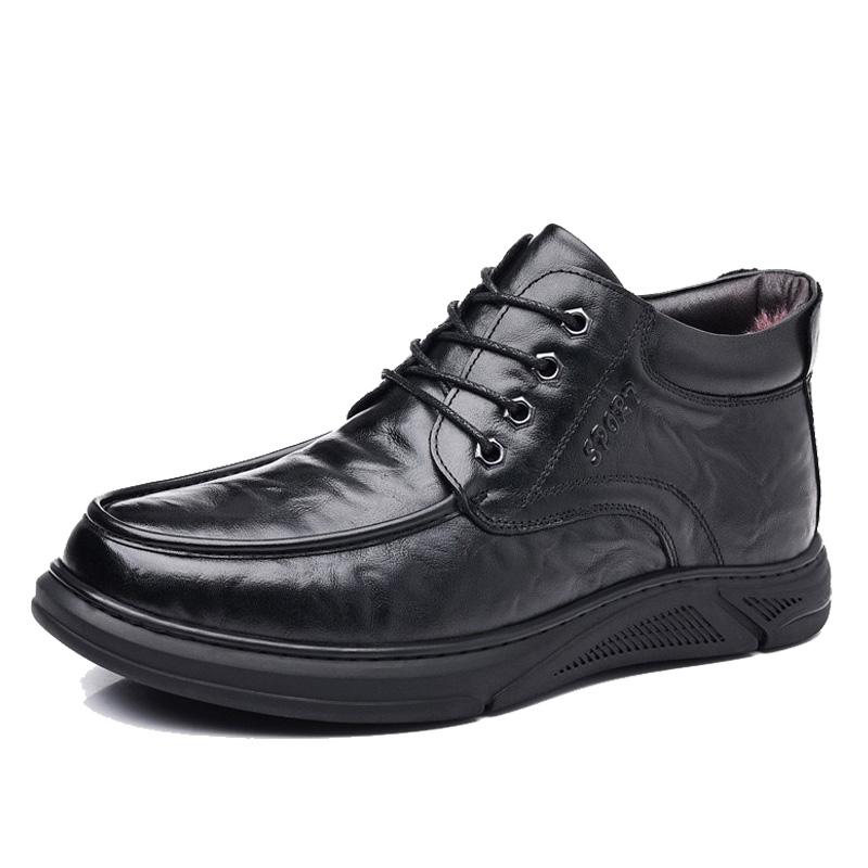 

Зимние мужские ботинки из натуральной кожи мужские теплые меховые зимние ботинки кроссовки роскошные уличные кожаные брендовые мужские мотоциклетные ботинки 10