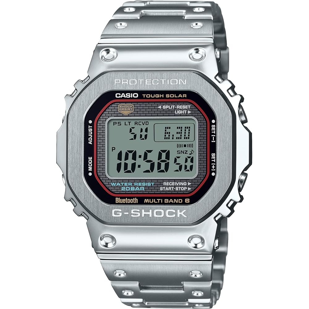 Casio G-Shock GMW-B5000D-1CJF Bluetooth Full Metal Solar Watch Men's Silver