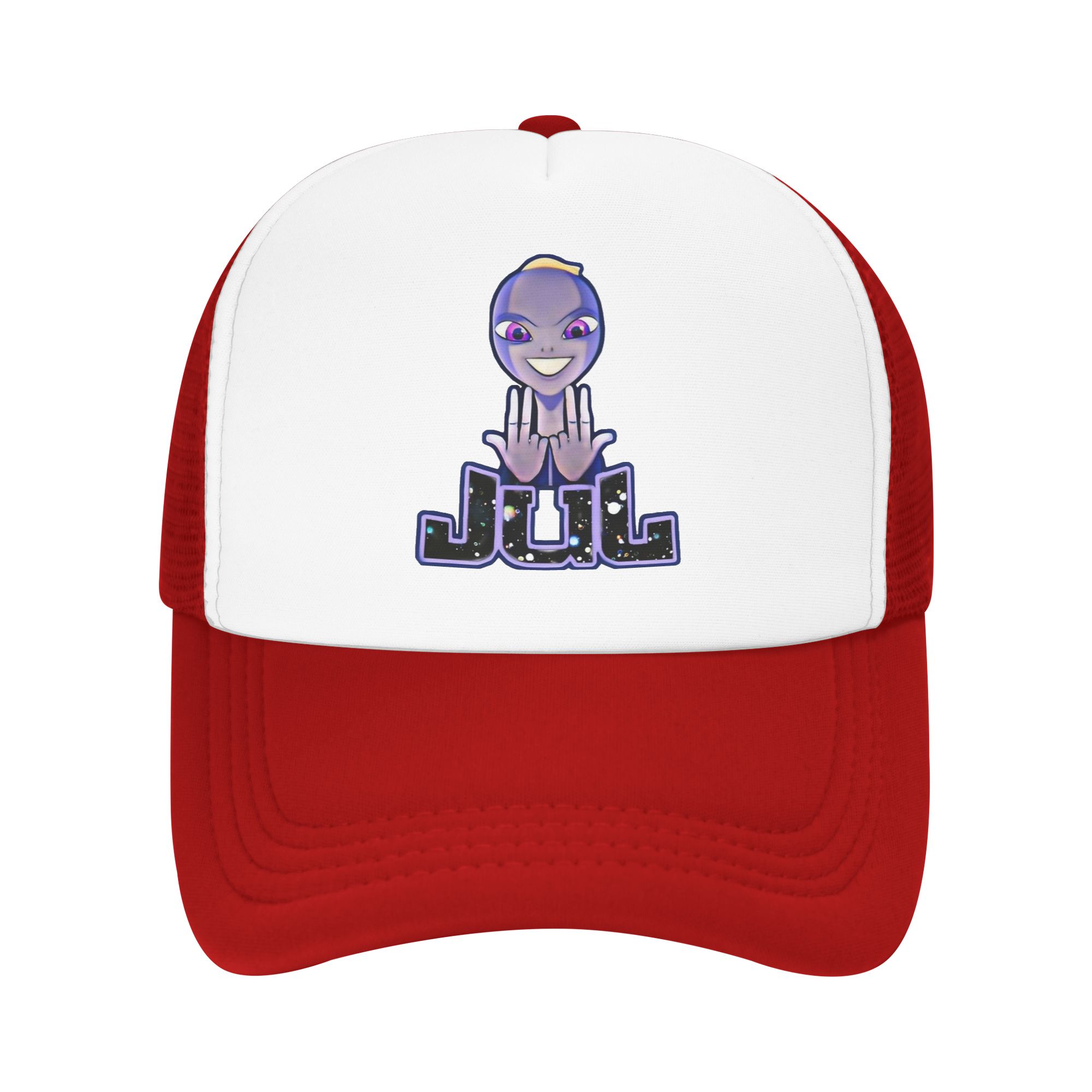 JUL France Rapper Mesh Baseball Caps Adult Fashion Trucker Hat  Hat Adjustable Summer Trucker Hat One Size