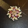 High-End Light Luxury Flower Brooch Female Heavy Industry Design Sense Animal Brooch Diamond Corsage Coat Clothing Accessories