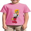 2026 Hot Sale Boys Girls Kids Cuphead Cotton T-Shirt Summer Fashion Cartoon Print 2-14Y