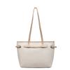 PU Leather Solid Color Large Capacity Tote Bag Casual Style Shoulder Bag Simple Design Hand Carry Purse for Women Use Bags