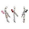 Trendy Cherry Star Keychain Tassels Ornament Alloy Resin Craft Gift Hanging Pendant For Friend Family Lovers
