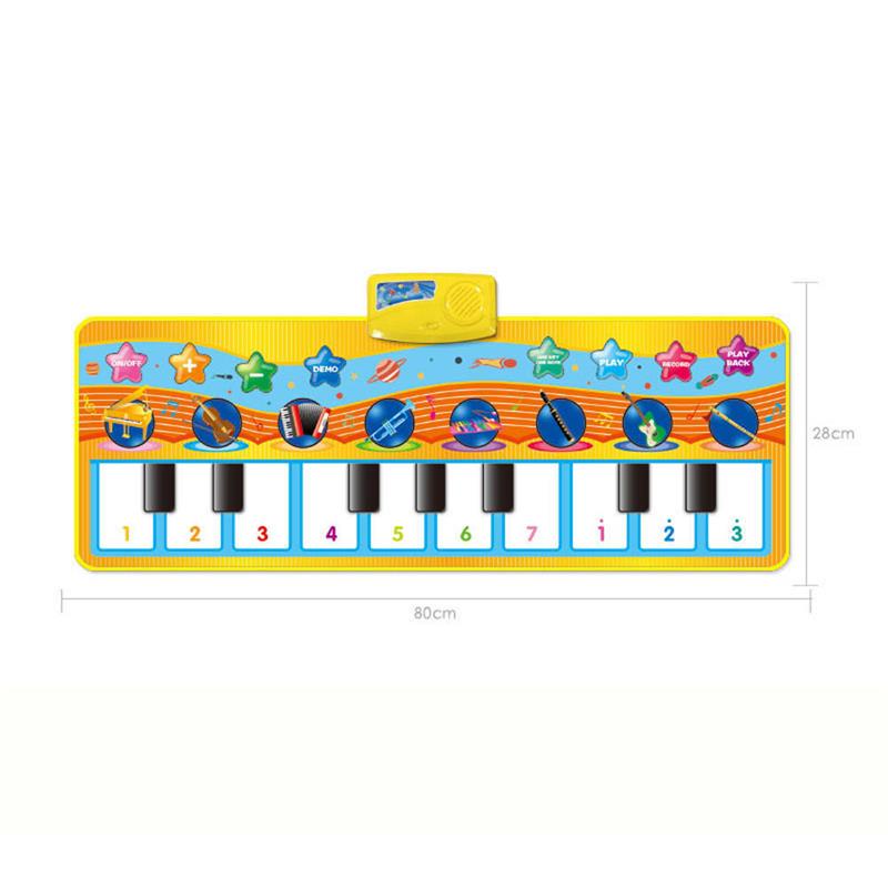 

Новая сенсорная игровая клавиатура Музыка Музыкальная Пение Ковер для спортзала Лучший детский подарок Малыш