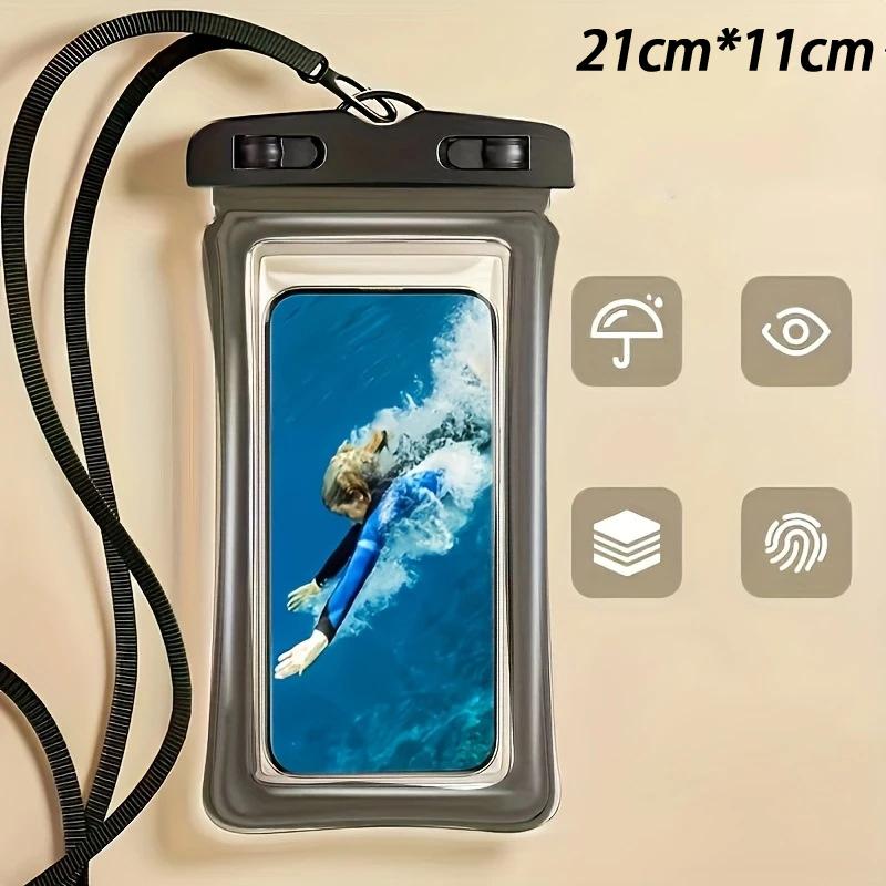 Transparent Waterproof Phone Case Touch Screen Under 7.0 Inches Mobile Phone Cover With Lanyard Phone Sealed Bag Swimming&Diving