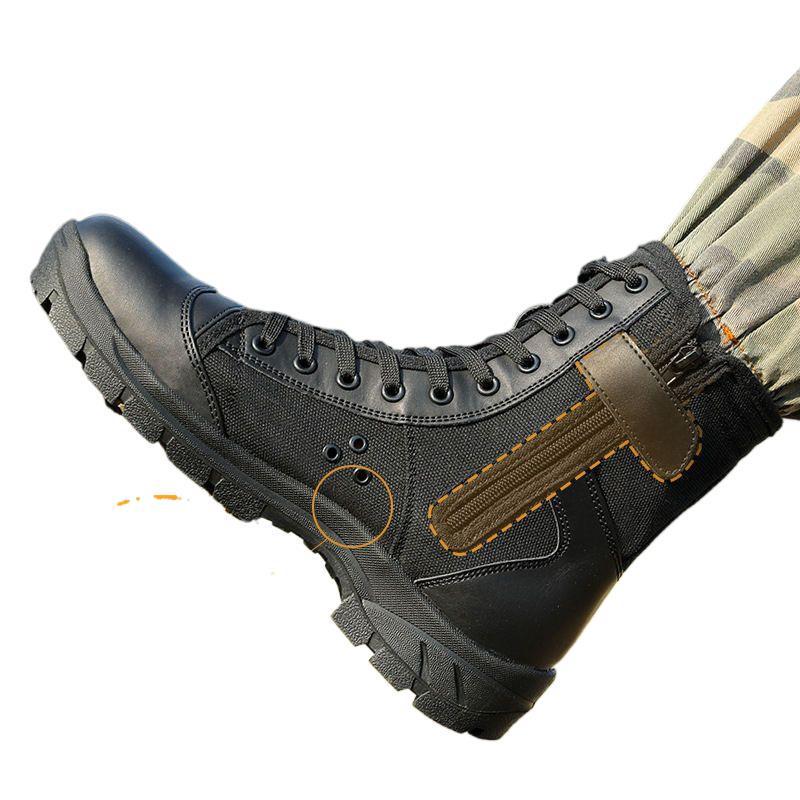 Men's Lightweight Summer Tactical Boots: Breathable High-Top Combat and Outdoor Martin Shoes.