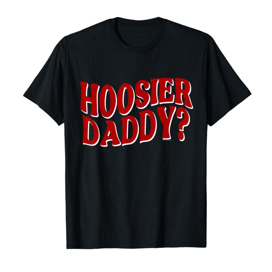 Cool Hoosier Daddy Throwback Cute Retro Souvenir T-shirt For Men Women 100% Cotton T Shirts Short Sleeve Tops 0123-3 - Men s ... S разноцветный