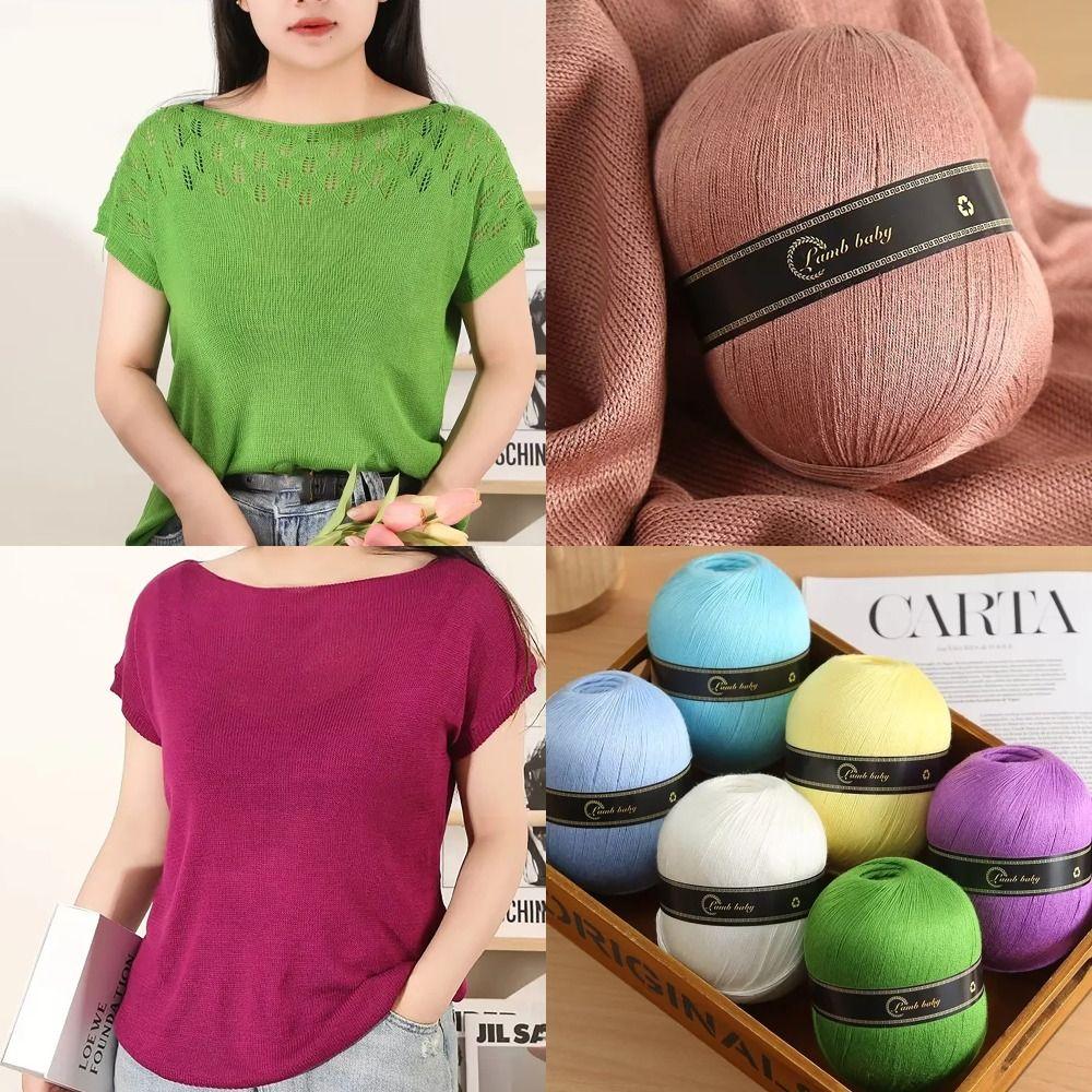 Soft Pure Silk Silk Cotton Yarn Thin Lace Knitting Supplies Hand Knitting Yarn Crochet Yarn For Crocheting Knit Sweater Shawls