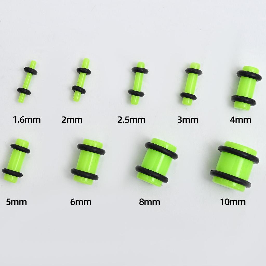 Acrylic Heart & Triangle Ear Plugs – Colorful Piercing Jewelry In Multiple Sizes