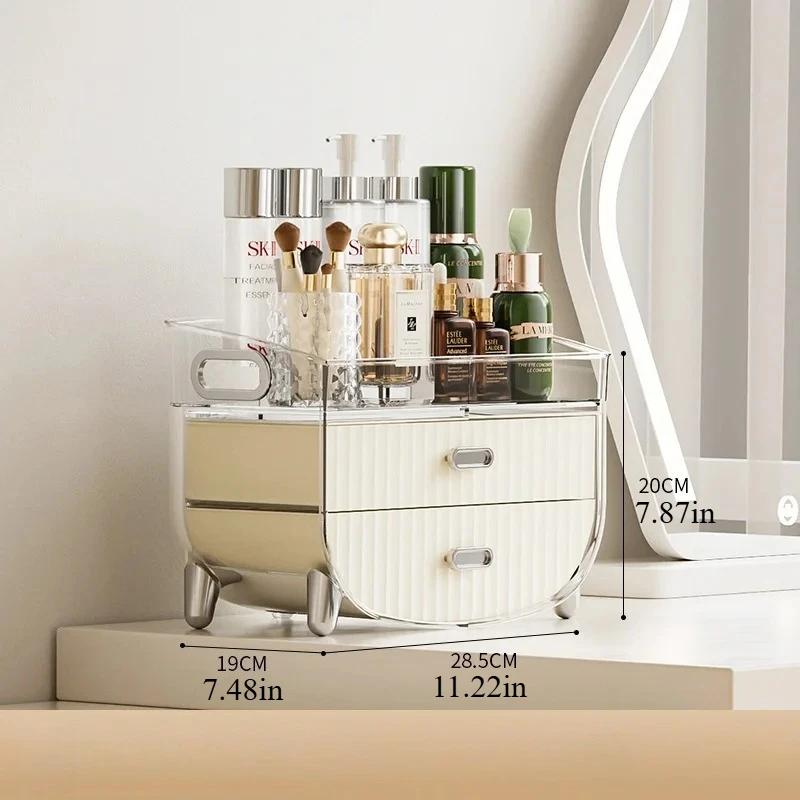 Drawer-Type Cosmetics Storage Box Transparent Dust-proof Skincare Jewelry Organizer Skincare Display CasesInsect-proof Organizer