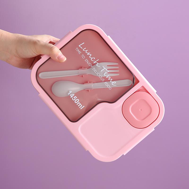 Lunchbox für Kinder, mikrowellengeeignet, Bento-Box mit Geschirr, Snackbox für die Schule, tragbare Lunchbox, Vorratsbehälter für Lebensmittel