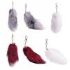 Imitation Furs Foxes Tail Keychain Pendant Toy Car Key Pendant Keyring for Car Keys Bag Backpack Decor Kids Toy Gift