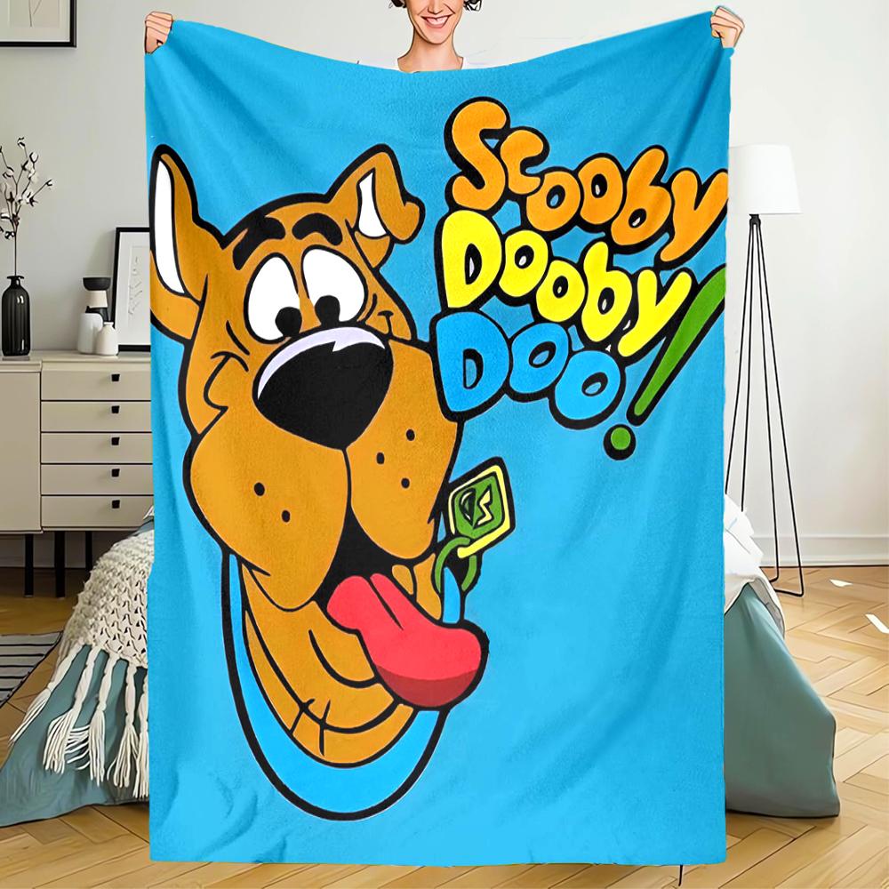 Scooby-Doo Theme Printed Blanket - Perfect for Couch, Bed, Travel & Outdoor Use | Machine Washable, Cozy & Durable.