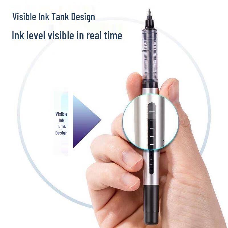 Junchu 0,5 mm Svarta Direktflytande Gelpennor, 12-pack