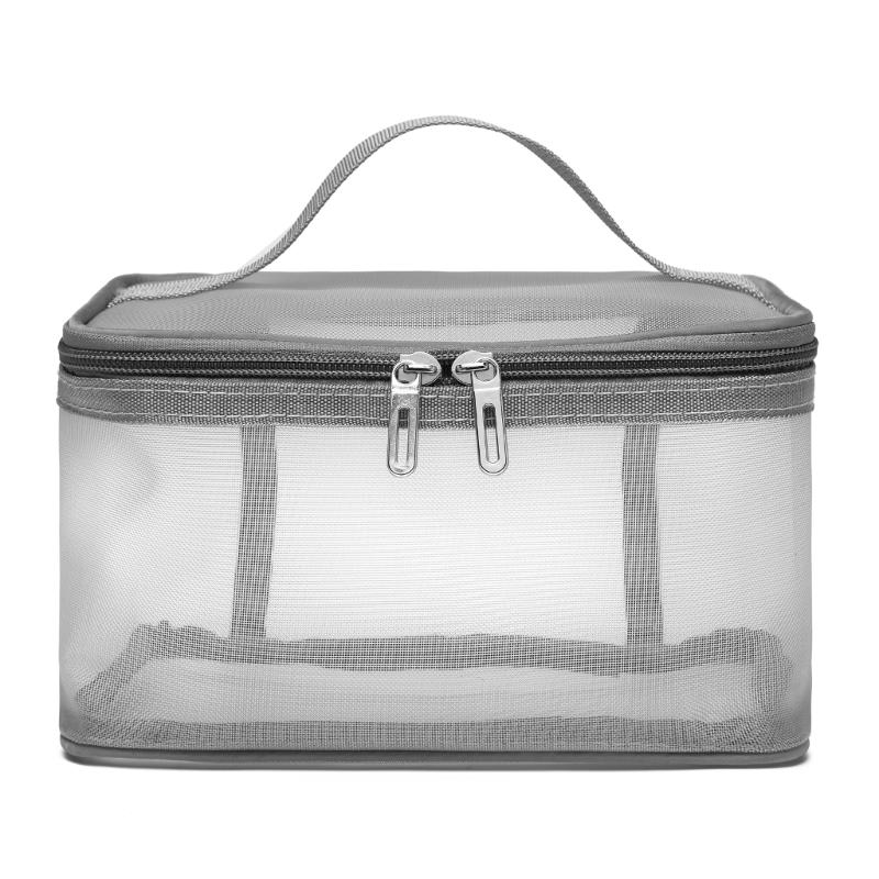 Cosmetic Bag Nylon Makeup Bag Single/Double Layer Cosmetic Bag Large Capacity Toiletry Storage Bag for Travel Portable