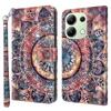 For Xiaomi Redmi Note 13 4G Leather Case 3D Pattern Printing Phone Wallet Cover
