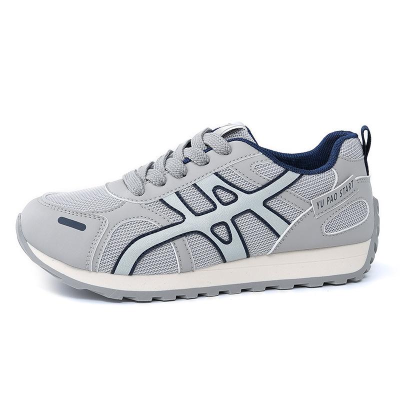 

KT thick-soled Forrest Gump shoes autumn new soft-soled comfortable sports shoes light, breathable and casual 35 серый