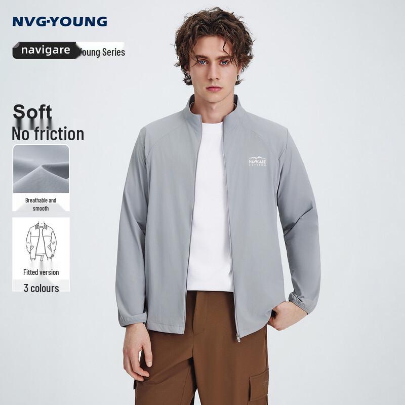 NVG·YOUNG Men s Lightweight Stand-Collar Jacket XL