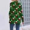 Women's Christmas Printed Lightweight Cardigan Long Sleeved Casual Loose Thin Fit With Pockets Cardigan Jacket