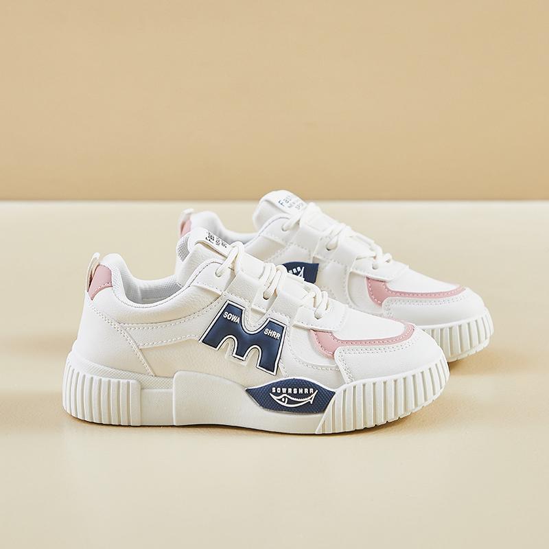 CRLAYDK 2024 Fall New Women Fashion Sneakers Comfortable Casual Skateboarding Walking Shoes Lace Up Shopping Tennis for Lady