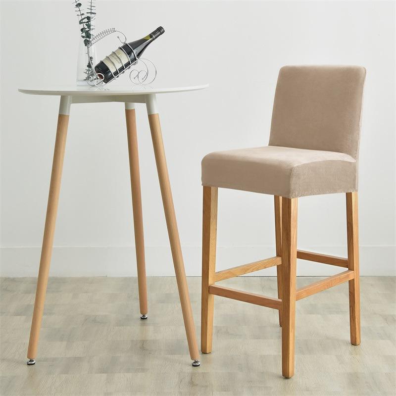 Fortykket Barstoltrekk Sølvrev Fløyel Fløyelsstoff Elastisk Hjem Hotell Klubb Barstoltrekk Stoltrekk