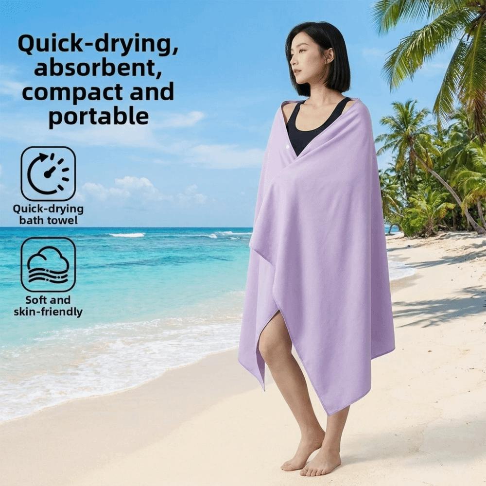Portable Quick-dry Bath Towel Water Absorption Hot Spring Bathrobe Beach Towel  Fitness
