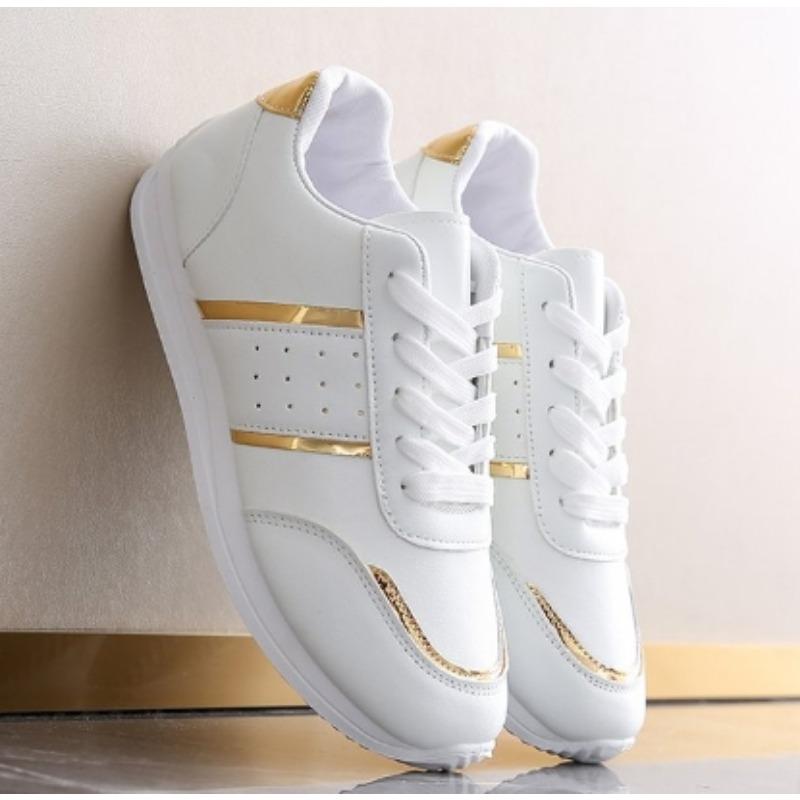 

Fashion Women Sneakers Platform Shoes Leather Patchwork Casual Sport Shoes Ladies Outdoor Running Vulcanized Shoes Zapatillas Mujer 35 белый
