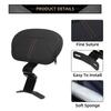 Motorcycle Front Driver Rider Backrest PU Leather Cushion Pad For Harley Touring CVO Electra Road Street Glide Road King 09-22