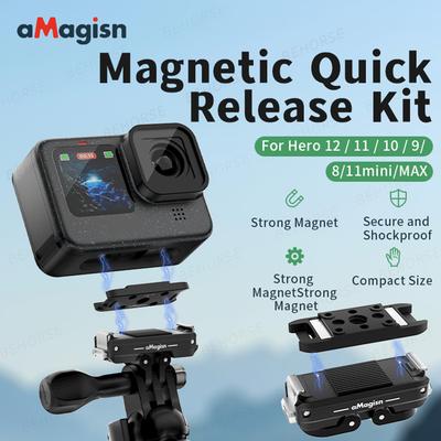 Magnetische Snelsluitingskit Draagbare Montagebasis Statief Adapterplaat Voor Gopro Hero 13/12/11/10/9/8/11Mini/MAX Camera Accessoires