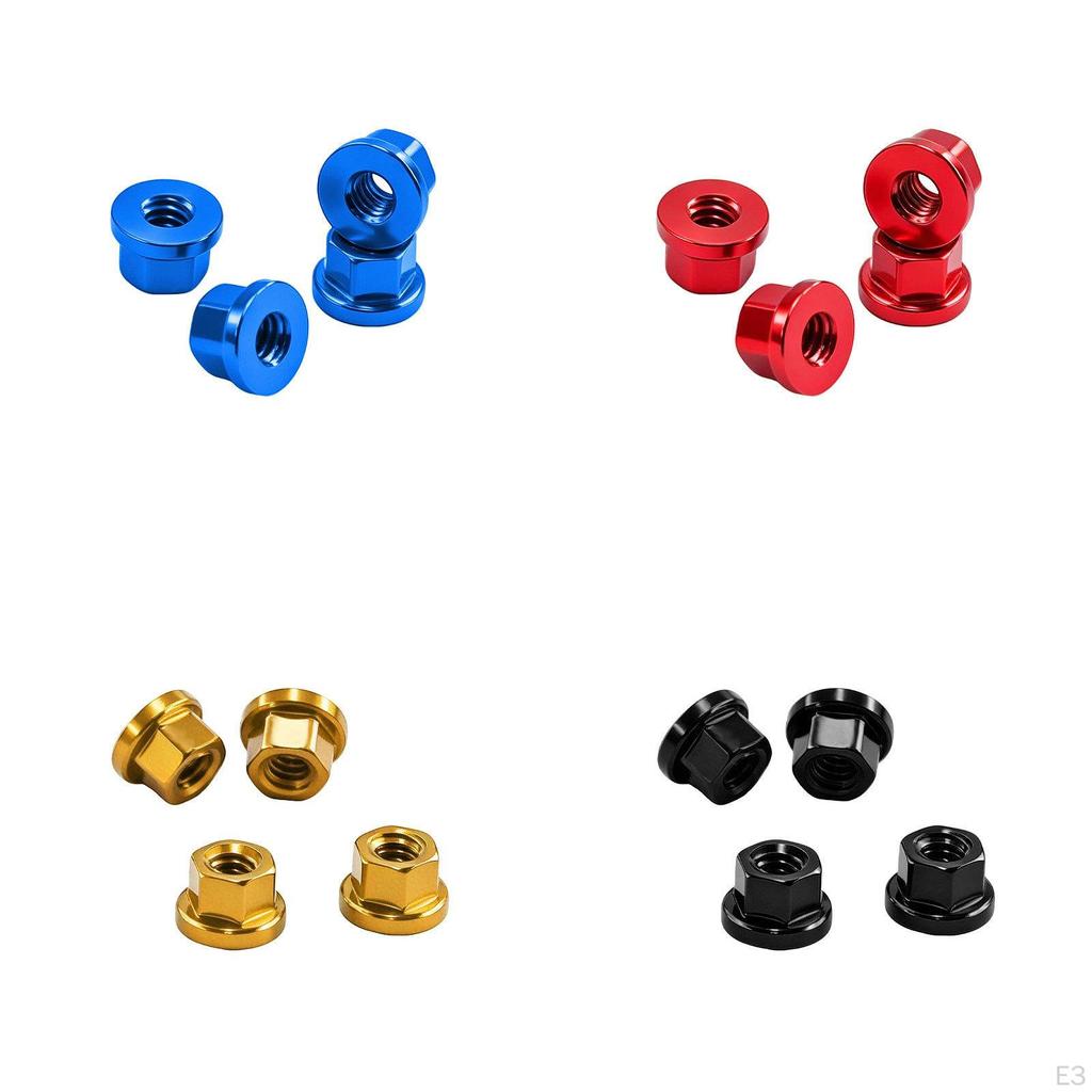 4 M2 Flange Wheel Nuts for 1/30 RC Crawler, Premium Aluminum Alloy Replacement Parts SCX30