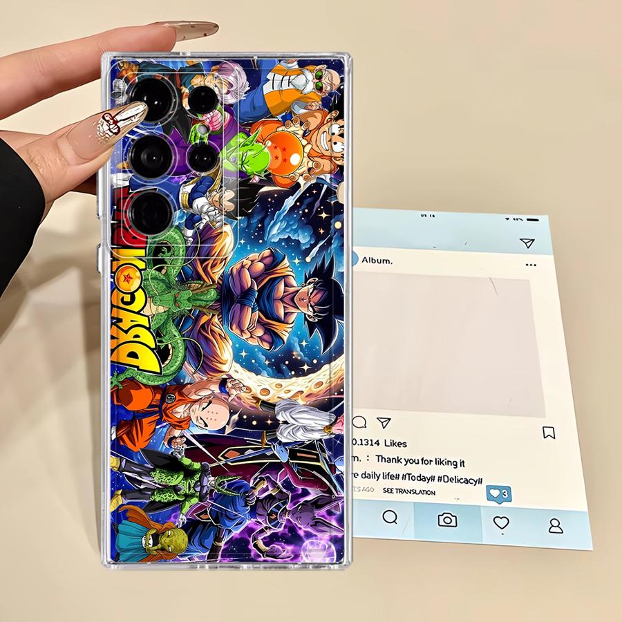 Cartoon Dragon Ball Anime Phone Cover Case for Samsung Galaxy S22 FE Note 20 Ultra 10 S21 S24 S25 Edge S20 Plus S23 Ultra S26