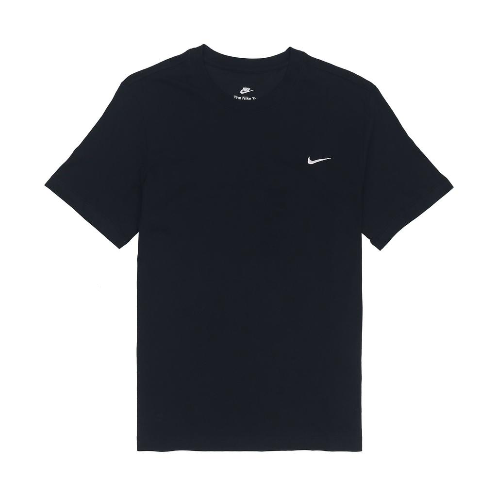 Nike Sportswear Embroidered Logo Crew Neck T-Shirt Men Tops Black BV0508-010