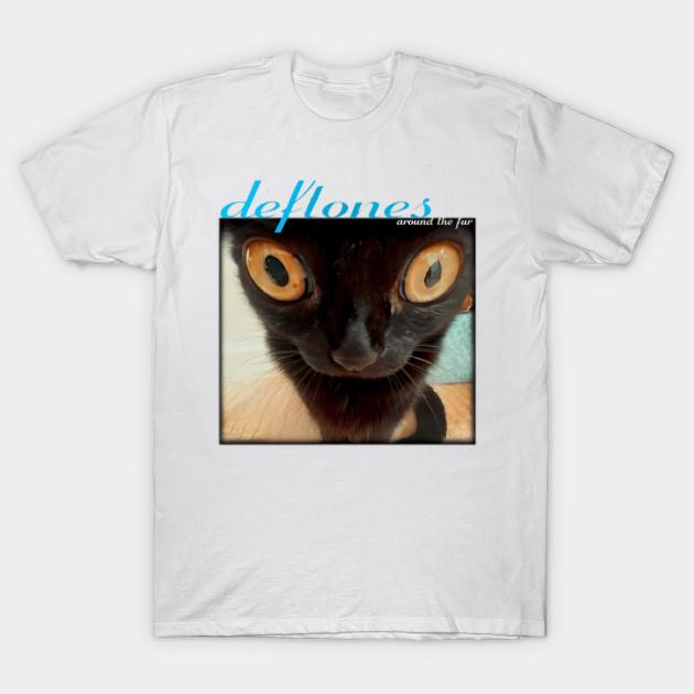 

Men Black Print T-shirt Deftones No-Cut Transfer Paper Print Cotton Tshirt 4XL білий