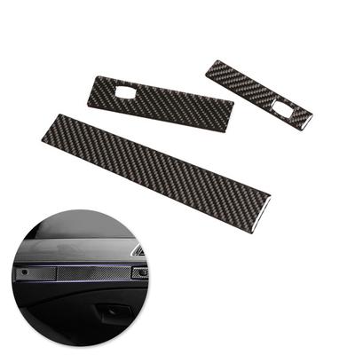 Estilo de coche, fibra de carbono Real, Control central Interior, copiloto, Panel para posavasos, cubierta embellecedora para BMW 5 Series E60 E61
