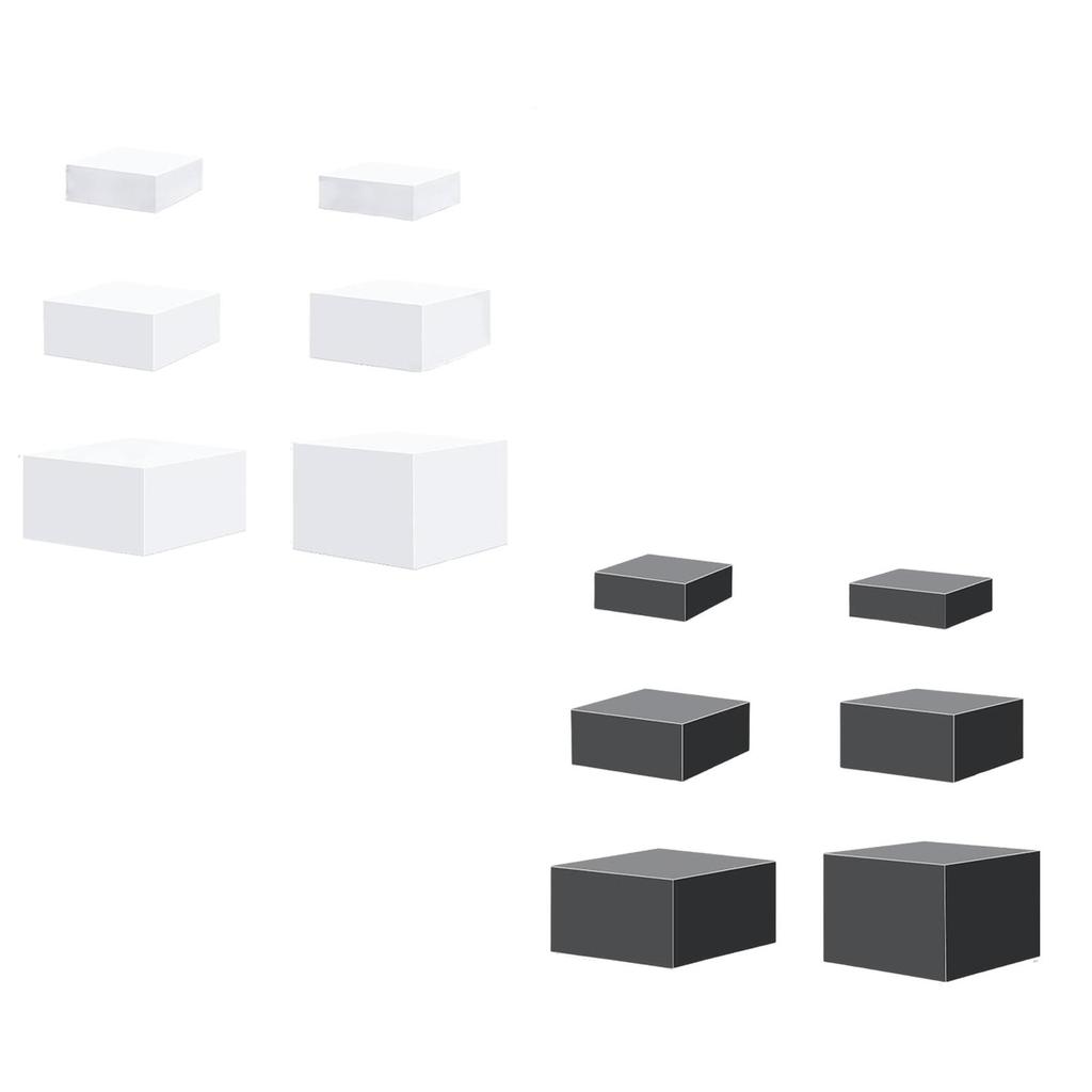 6 Acrylic Cube Display Box Riser for Food And Collectibles