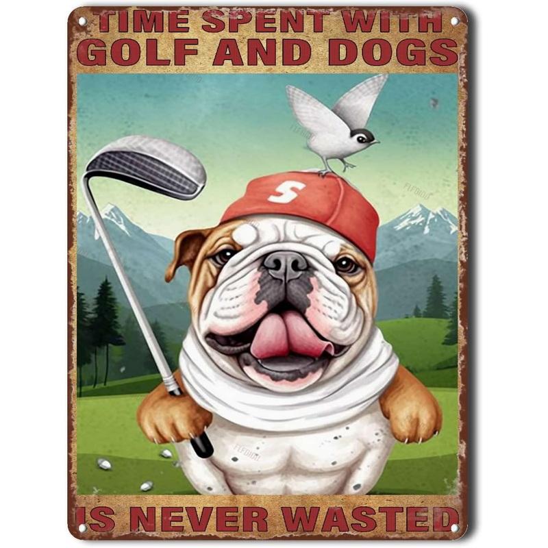 Dogs Metal Tin Signs Labrador Pitbull Wall Art Posters Plaque Vintage Iron Painting Decoration for Home Cafe Game Room Club Bar