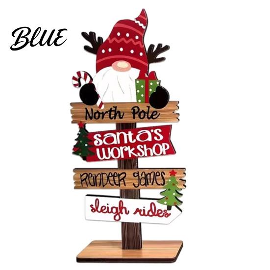 Rustic Christmas Tiered Tray Decor Table Decoration Wooden Tabletop Sign Vintage Farmhouse Decorative Decorations for Fireplace Desktop Plaque