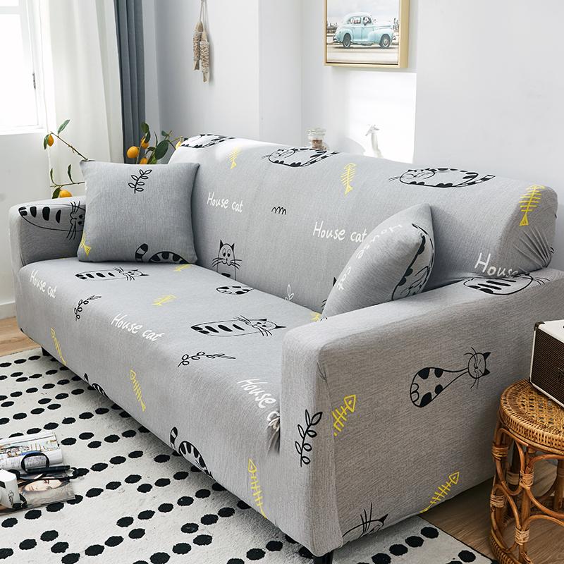 Stretch Couch Cover All-Inclusive Sofa Slipcovers For Kids Pets Washable Universal Furniture Protector With Elastic Bottom