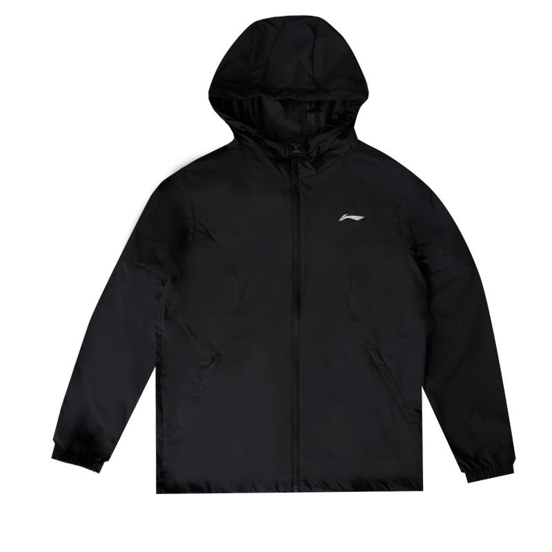 Li-Ning Casual Versatile Logo Print Hooded Zipper Windbreaker Unisex Outerwear AFDVG39-1