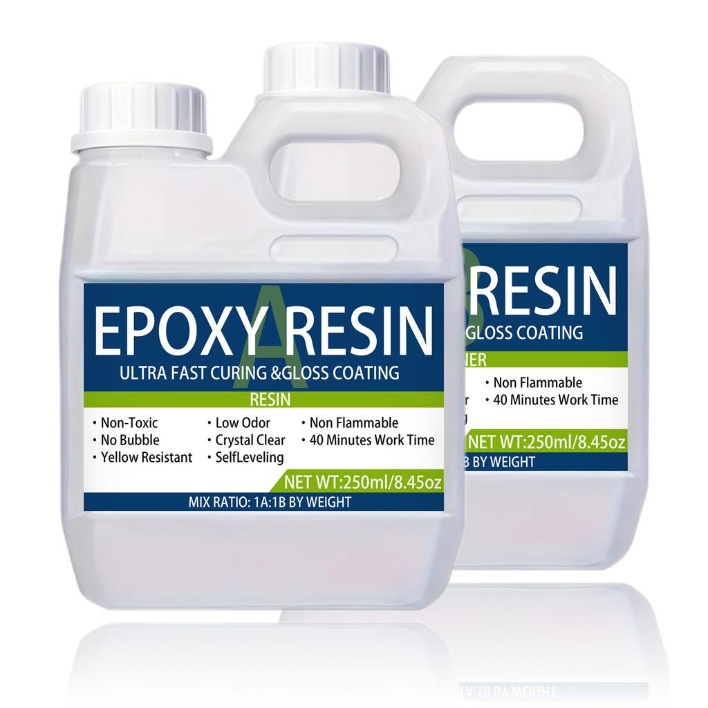 Epoxy Resin Kit 32OZStrong, Bubble-Free, Anti-Yellowing Art Resin ThatSuitable for Casting, DIY, Molds, Easy To Mix 1:1 Ratio