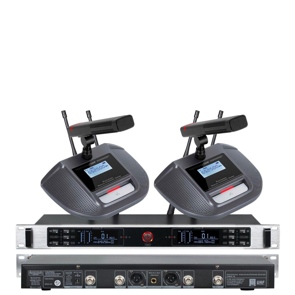 True Diversity Wireless Conference Microphone: One-to-Two Model