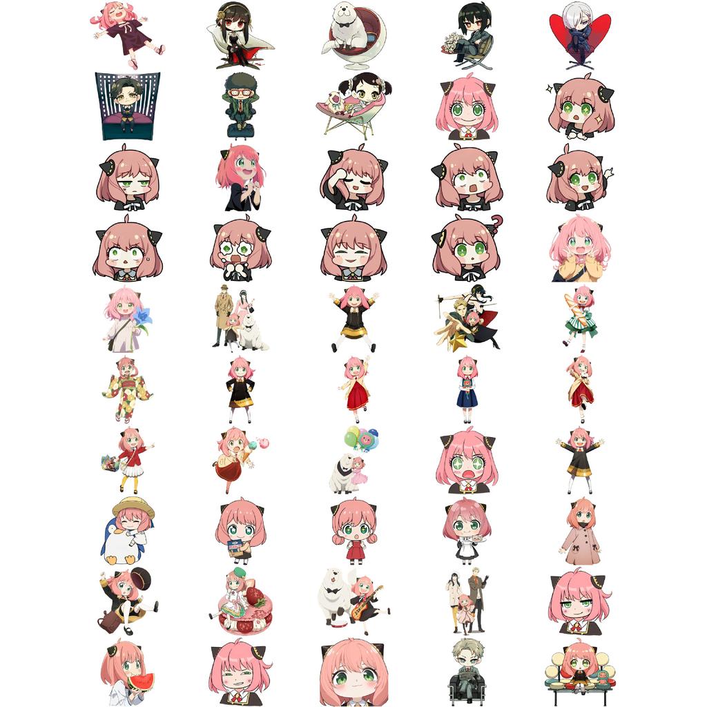 Stickers Spy X Family Manga Sticker Pack Stickers Set 50 Pcs