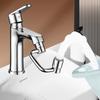 Rotating Faucet Extender 360 Degree Swivel Spout with Aerator for Bathroom Sink Kitchen Flexible Water Tap