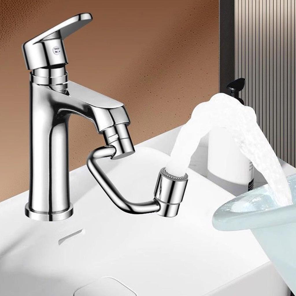Rotating Faucet Extender 360 Degree Swivel Spout with Aerator for Bathroom Sink Kitchen Flexible Water Tap
