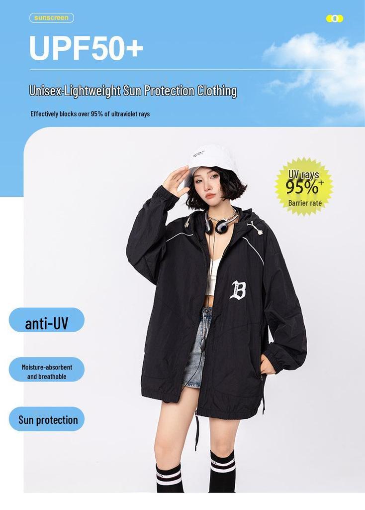 Women's Summer Lightweight Quick-Dry Hooded Sun Protection Jacket - Cool UV Protection Short Coat
