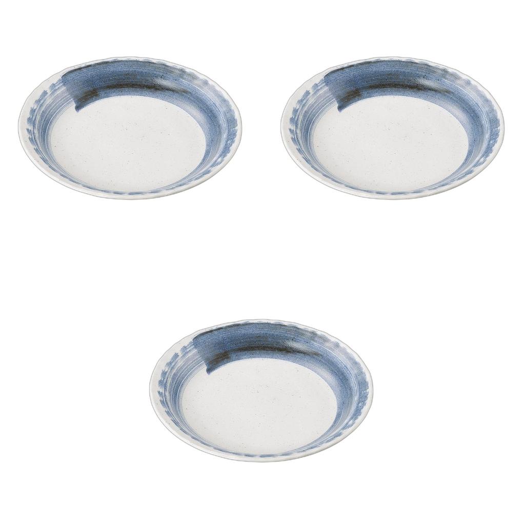 Set of 3 Goth Brush Plates x Medium Ceramic Plates by Setomonohonpo 7.0 [21.4 3cm]